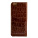 Кожаный чехол PALMEXX для Apple iphone 6/6S крокодил /коричневый/