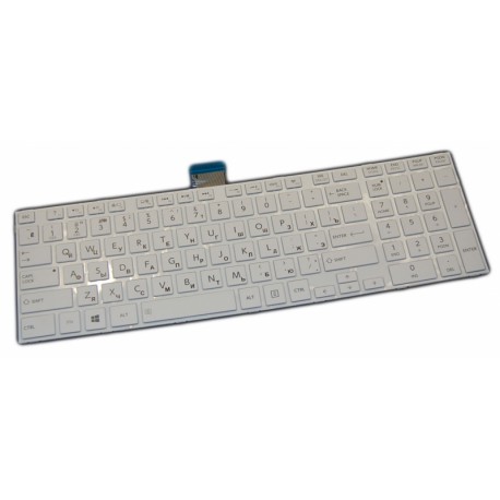 Клавиатура для ноутбука Toshiba C850 /белая/ RUS