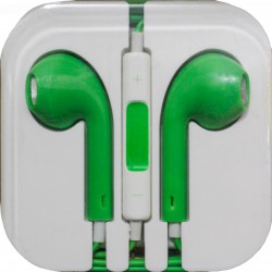Наушники для iPhone 4 / 5 /зеленые/