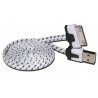 Кабель PALMEXX USB Apple iPhone 4 / iPad2 в переплёте плоский /белый-черный/