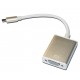 Кабель PALMEXX UsbC-VGA / золото