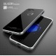 Чехол LUPHIE для IPHONE7 CIRCLE ARC TOUGHENED GLASS BACK / серебро+черный