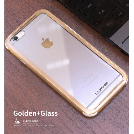 Чехол LUPHIE для IPHONE6PLUS TOUGHENED GLASS PROTECTION / золото