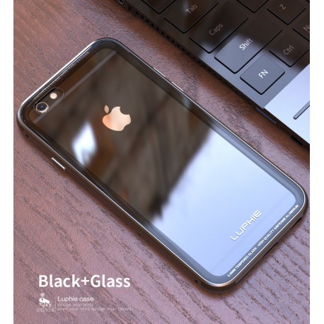 Чехол LUPHIE для IPHONE6PLUS TOUGHENED GLASS PROTECTION / черный