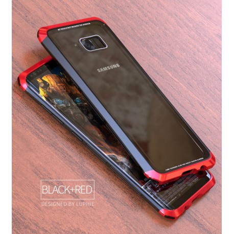 Чехол LUPHIE для SAMSUNG S8 DOUBLE DRAGON / черный+красный