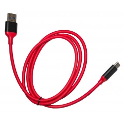 Кабель PALMEXX USB C-type - USB3.1 в резиновой оплетке /красный
