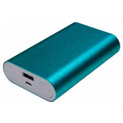 Портативный внешний аккумулятор PALMEXX 1*USB металлический корпус /10000mAh/ (голубой)