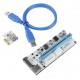 Райзер PALMEXX ver.008S PCI-E PCI Express Riser USB 3.0 - 6PIN+MOLEX+SATA
