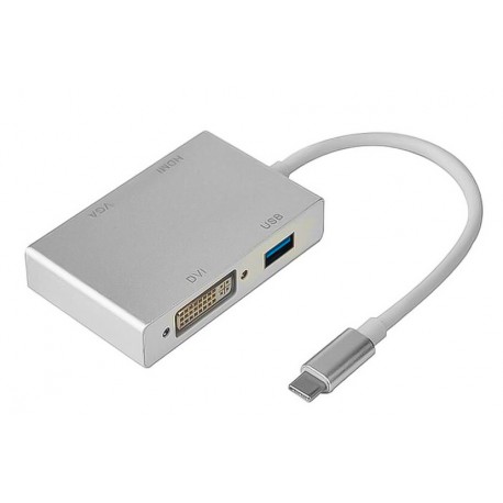 Кабель PALMEXX USBC 4 in 1 HDMI-USB3.1-VGA-DVI