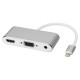 Кабель PALMEXX Lightning-HDMI-VGA-AUX / серебро