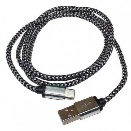 Кабель PALMEXX USB C-type - USB2.0 в оплетке /серый