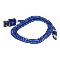 Кабель PALMEXX USB C-type - USB2.0 в оплетке /синий