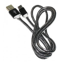 Кабель PALMEXX USB C-type - USB2.0 в оплетке /серебро