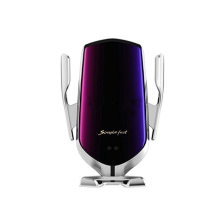 Автомобильный сенсорный роботизированный держатель PALMEXX R1 в дефлектор с беспроводным ЗУ QI / сер