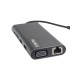 Хаб PALMEXX 12в1 USB-C to 2*HDMI+VGA+2*USB3.0+2*USB2.0+USBC+CR+AUX+LAN