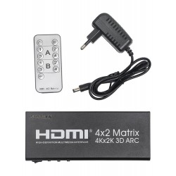 Матрица PALMEXX 4HDMI*2HDMI ARC 4Kx2K/30Hz (2160P, HDMI 1.4b)