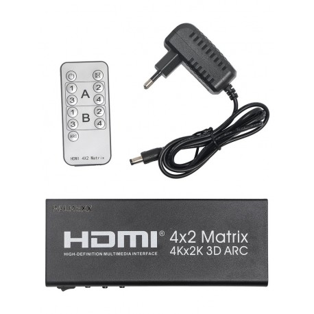 Матрица PALMEXX 4HDMI*2HDMI ARC 4Kx2K/30Hz (2160P, HDMI 1.4b)