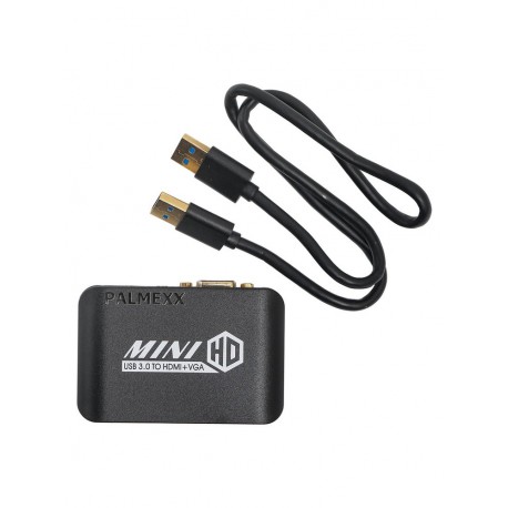 Адаптер PALMEXX USB3.0 to HDMI+VGA