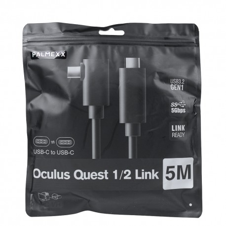 Кабель PALMEXX USB-C to USB-C для Oculus Quest 1/2 Link USB3.2GEN1 5Gbps 5M