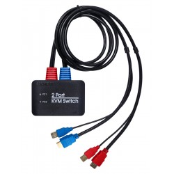 Коммутатор PALMEXX KVM-переключатель HDMI+USB на 2 компьютера с пультом ДУ