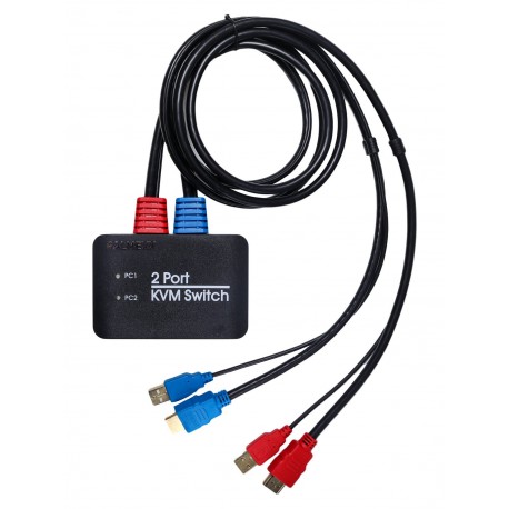 Коммутатор PALMEXX KVM-переключатель HDMI+USB на 2 компьютера с пультом ДУ