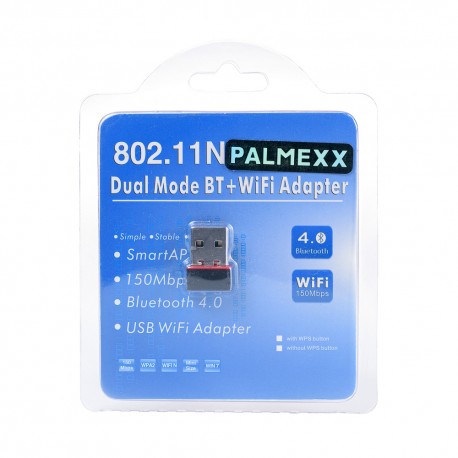 Адаптер PALMEXX USB WiFi 802.11n + BT4.0