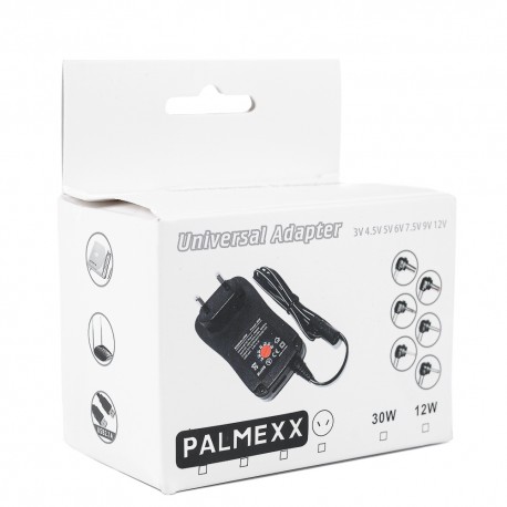 Универсальный адаптер питания PALMEXX 30W 3V/4.5V/5V/6V/7.5V/9V/12V/USB5V2.1A