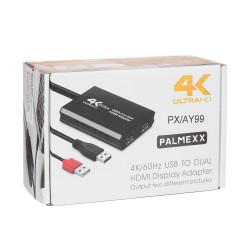 Конвертер PALMEXX USB to Dual HDMI Display Adapter 4K/60Hz
