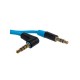 Кабель AUX 3.5mm 3pin - 3.5mm 4pin угловой / синий