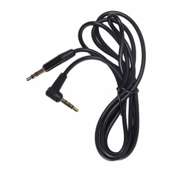 Кабель AUX 3.5mm 3pin - 3.5mm 4pin угловой / черный