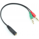 Адаптер PALMEXX Audio Jack 3.5mm (F) - 2*Jack 3.5mm (M)