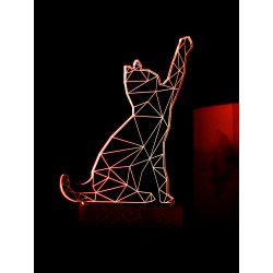 Светодиодный ночник PALMEXX 3D светильник LED RGB 7 цветов (кошка)