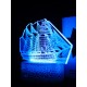 Светодиодный ночник PALMEXX 3D светильник LED RGB 7 цветов (корабль)