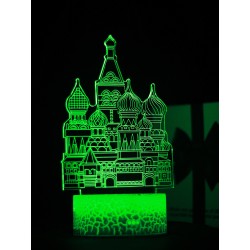 Светодиодный ночник PALMEXX 3D светильник LED RGB 7 цветов (собор)