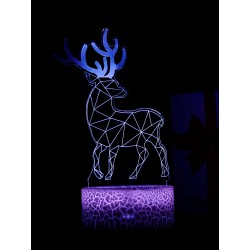 Светодиодный ночник PALMEXX 3D светильник LED RGB 7 цветов (олень)