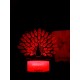 Светодиодный ночник PALMEXX 3D светильник LED RGB 7 цветов (павлин) LAMP-038