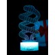 Светодиодный ночник PALMEXX 3D светильник LED RGB 7 цветов (спираль) LAMP-045