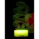 Светодиодный ночник PALMEXX 3D светильник LED RGB 7 цветов (спираль) LAMP-045
