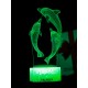 Светодиодный ночник PALMEXX 3D светильник LED RGB 7 цветов (дельфины) LAMP-046