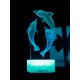 Светодиодный ночник PALMEXX 3D светильник LED RGB 7 цветов (дельфины) LAMP-046
