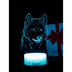 Светодиодный ночник PALMEXX 3D светильник LED RGB 7 цветов (волк) LAMP-028
