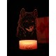 Светодиодный ночник PALMEXX 3D светильник LED RGB 7 цветов (волк) LAMP-028