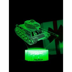 Светодиодный ночник PALMEXX 3D светильник LED RGB 7 цветов (танк) LAMP-030