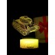 Светодиодный ночник PALMEXX 3D светильник LED RGB 7 цветов (танк) LAMP-030
