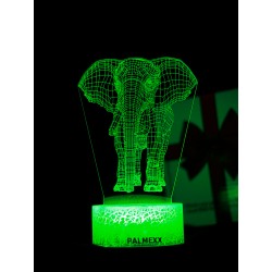 Светодиодный ночник PALMEXX 3D светильник LED RGB 7 цветов (слон) LAMP-032
