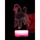 Светодиодный ночник PALMEXX 3D светильник LED RGB 7 цветов (пудель) LAMP-033
