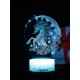 Светодиодный ночник PALMEXX 3D светильник LED RGB 7 цветов (единорог) LAMP-035