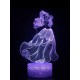 Светодиодный ночник PALMEXX 3D светильник LED RGB 7 цветов (принцесса) LAMP-036