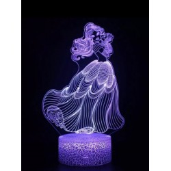 Светодиодный ночник PALMEXX 3D светильник LED RGB 7 цветов (принцесса) LAMP-036