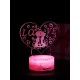 Светодиодный ночник PALMEXX 3D светильник LED RGB 7 цветов (поцелуй) LAMP-082